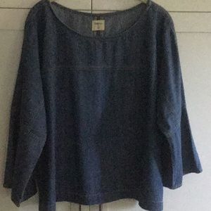 Gap Denim Bell Sleeve Top